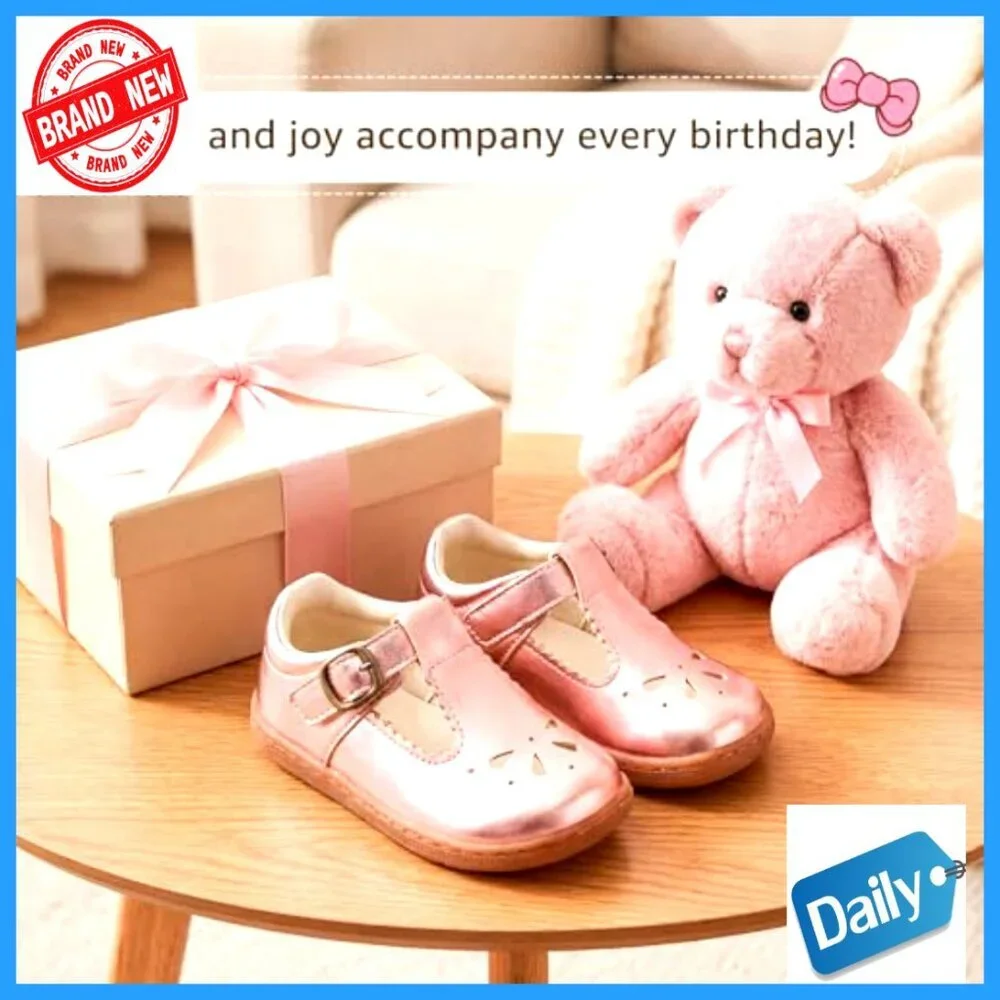 Toddler Girl Mary Jane Ballet Flats Wide Fit Hook Loop Closure